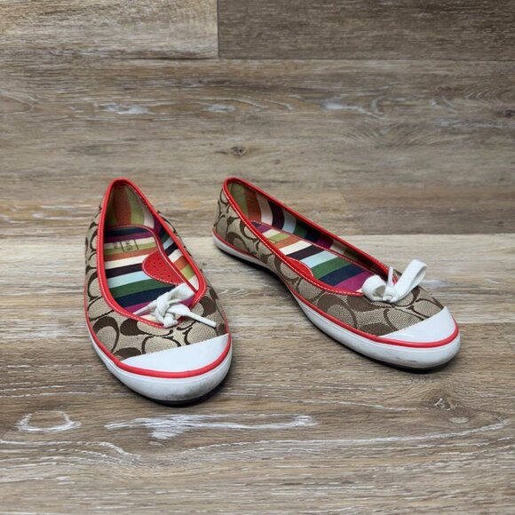 Coach Melisa Signature Logo Ballet Flats Women's Size 7 - Picture 5 of 6